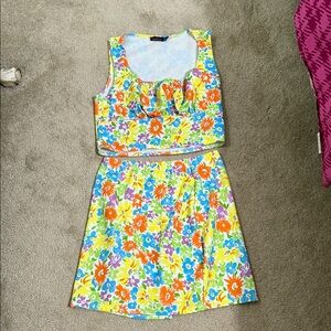 Boohoo Colorful Floral Dress Set